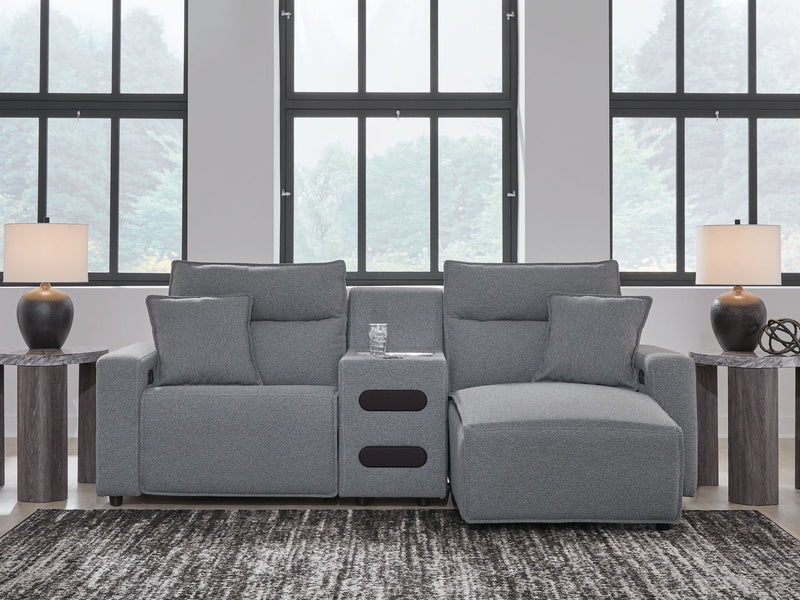 ModMax II - Salt And Pepper - Reclining Sectional - JaxCo Furniture
