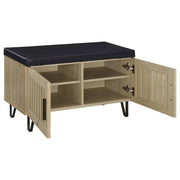 Brixton - 2-Door Padded Entryway Shoe Storage Bench - JaxCo Furniture