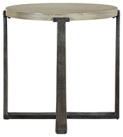 Dalenville - Gray - Round End Table - JaxCo Furniture