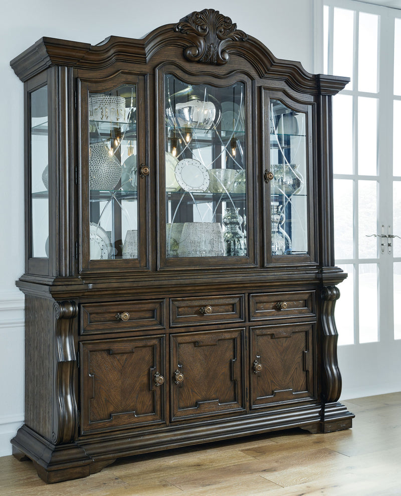 Maylee - Dark Brown - Dining Buffet And Hutch - JaxCo Furniture