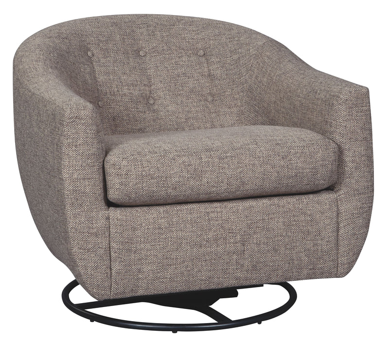 Upshur - Taupe - Swivel Glider Accent Chair - JaxCo Furniture