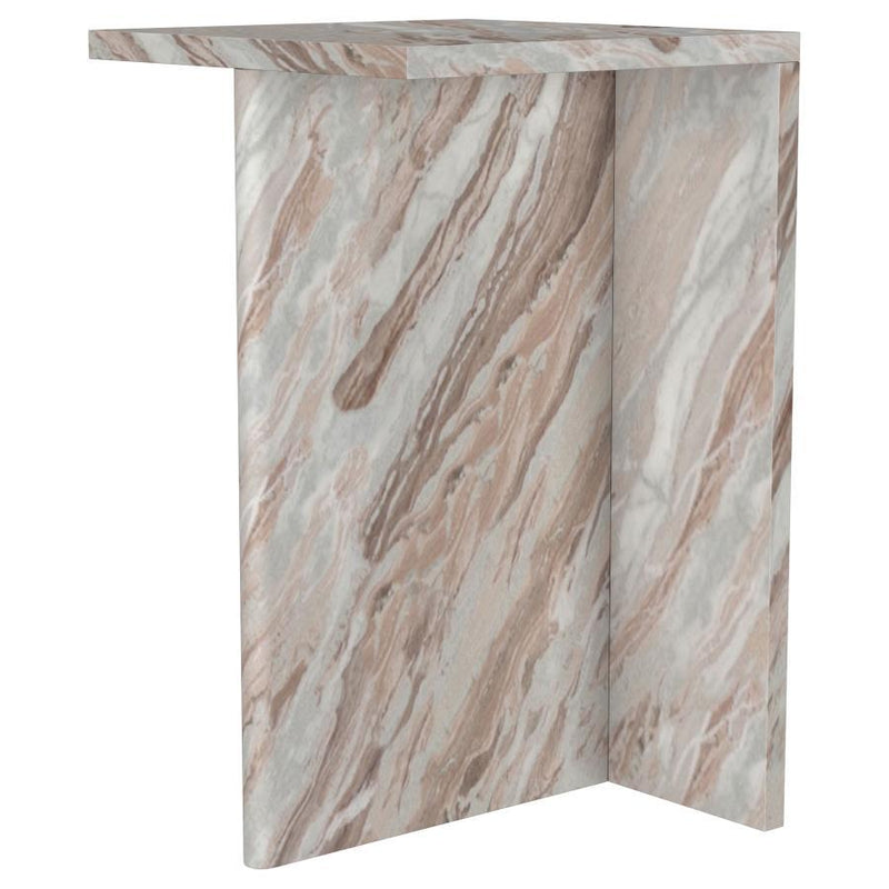 Bowdoin - Genuine Marble Accent Side Table - Gray - JaxCo Furniture