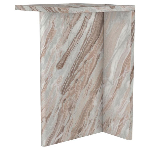Bowdoin - Genuine Marble Accent Side Table - Gray - JaxCo Furniture