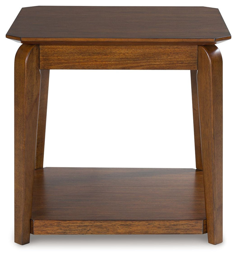 Trenmour - Medium Brown - Square End Table - JaxCo Furniture