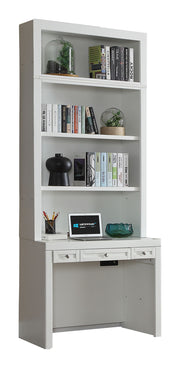 Catalina - Library Desk And Hutch - Cottage White - JaxCo Furniture