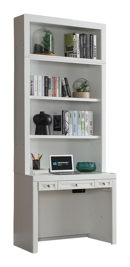 Catalina - Library Desk And Hutch - Cottage White - JaxCo Furniture