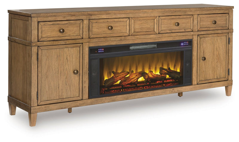 Sharlance - 81" TV Stand With Electric Fireplace - JaxCo Furniture