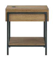 Fridley - Brown / Black - Rectangular End Table - JaxCo Furniture