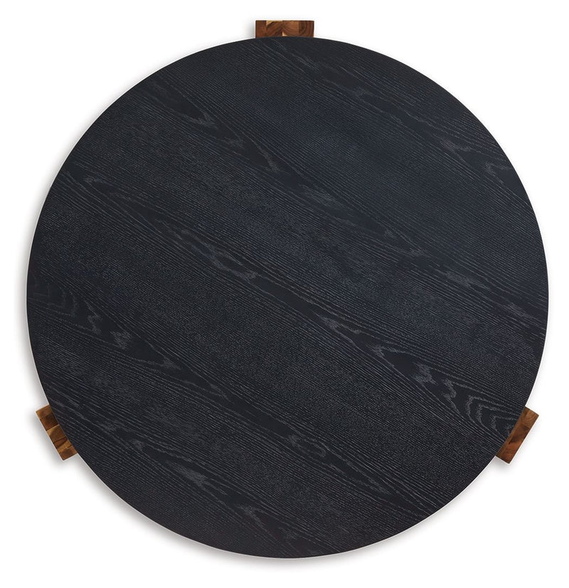 Breenmore - Black / Natural - Occasional Table Set (Set of 2) - JaxCo Furniture