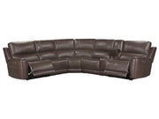 Easton - 6 Piece Zero Gravity Power Reclining Sectional With Power Adjustable Headrests - Steamboat Brown - JaxCo Furniture
