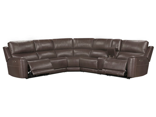 Easton - 6 Piece Zero Gravity Power Reclining Sectional With Power Adjustable Headrests - Steamboat Brown - JaxCo Furniture