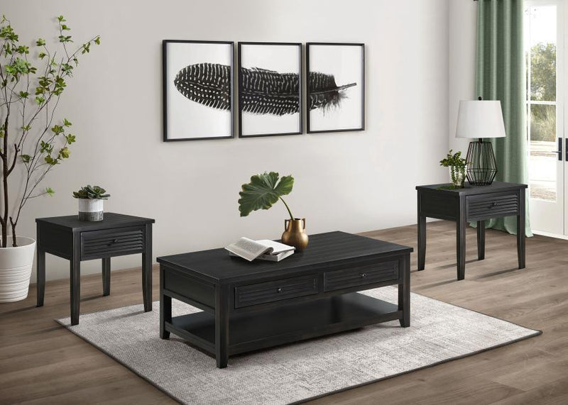 Concord - Coffee And End Table Set Distressed - JaxCo Furniture