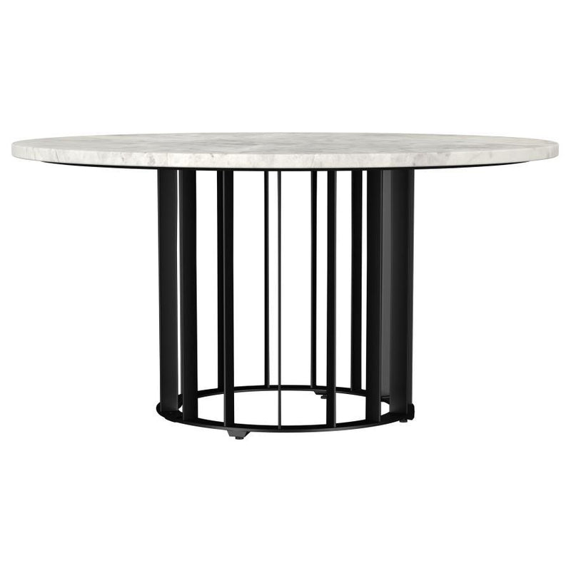 Haven - Round Genuine White Marble Top Table - JaxCo Furniture