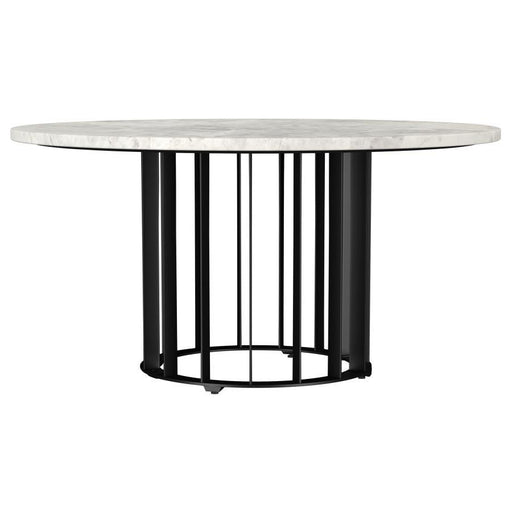 Haven - Round Genuine White Marble Top Table - JaxCo Furniture
