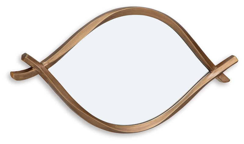 Bartner - Antique Gold Finish - Accent Mirror - JaxCo Furniture