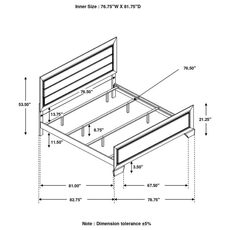 Kauffman - Wood Panel Bed - JaxCo Furniture