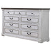 Hillcrest - 9-Drawer Dresser - Distressed White - JaxCo Furniture