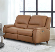 Austin - Power Reclining Loveseat P2 - Caramel Cream - JaxCo Furniture