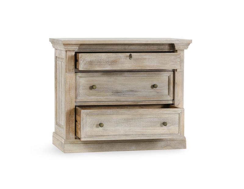 Adelaide - 3 Drawer Nightstand - Natural White Wash - JaxCo Furniture