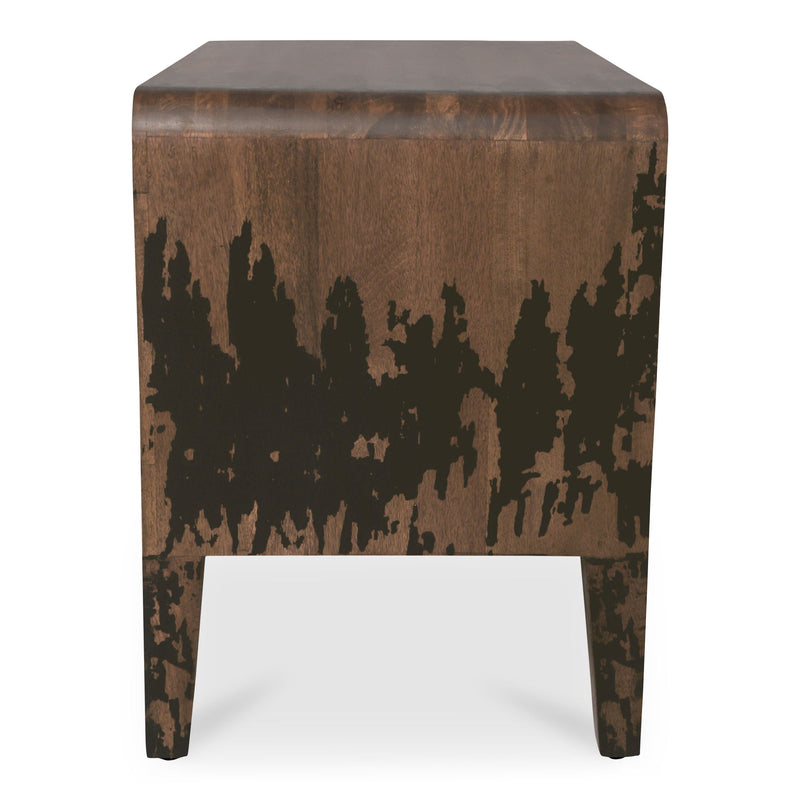 Iris - Nightstand - Distressed Black - JaxCo Furniture