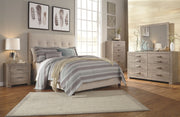 Culverbach - Gray - 5 Pc. - Dresser, Mirror, Queen Upholstered Bed, 2 Nightstands - JaxCo Furniture