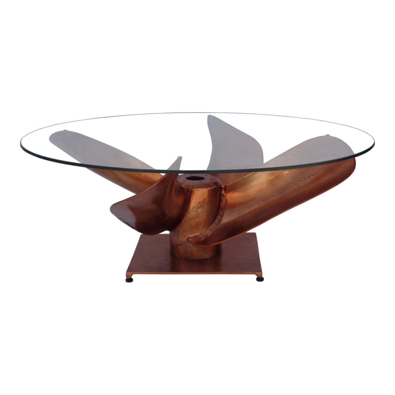 Archimedes - Aluminum Coffee Table - Brown - JaxCo Furniture