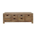 Esther - 6-Drawer Solid Wood Coffee Table - Natural - JaxCo Furniture