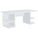 Alice - 4-Shelf Engineered Wood Writing Desk - White - JaxCo Furniture