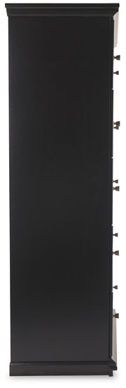 Maribel - Black - Five Drawer Chest - JaxCo Furniture