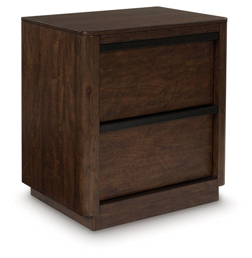 Dilenno - Dark Brown - Two Drawer Night Stand - JaxCo Furniture