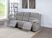 Gilson - Chenille Upholstered Reclining Sofa - Gray - JaxCo Furniture