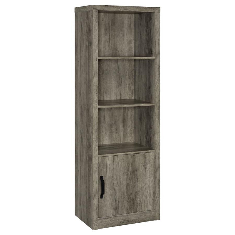 Burke - 3-Shelf Engineered Wood Media Tower - Gray Driftwood - JaxCo Furniture