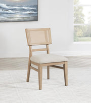 Kailani - Radio Weave Cane Dining Side Chair (Set of 2) - Beige Oak - JaxCo Furniture