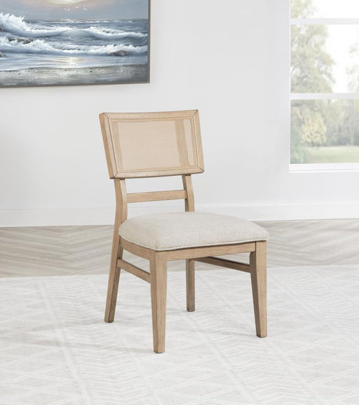 Kailani - Radio Weave Cane Dining Side Chair (Set of 2) - Beige Oak - JaxCo Furniture