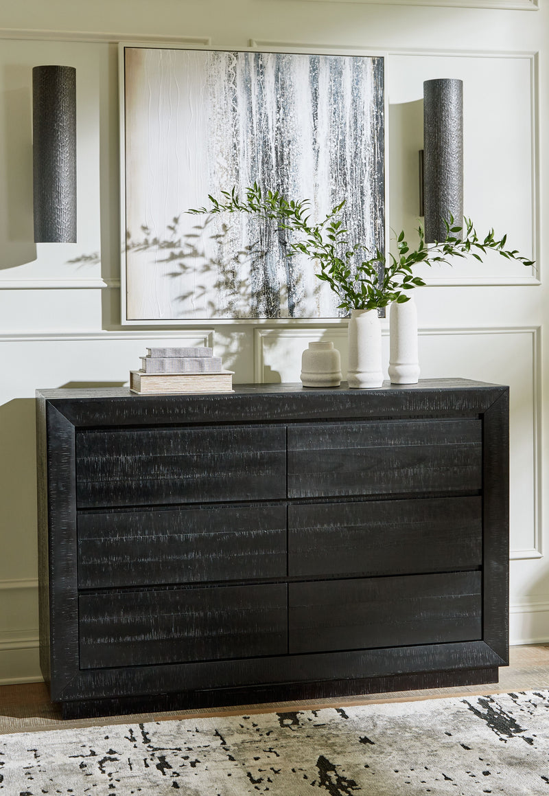Londer - Black - Dresser - JaxCo Furniture