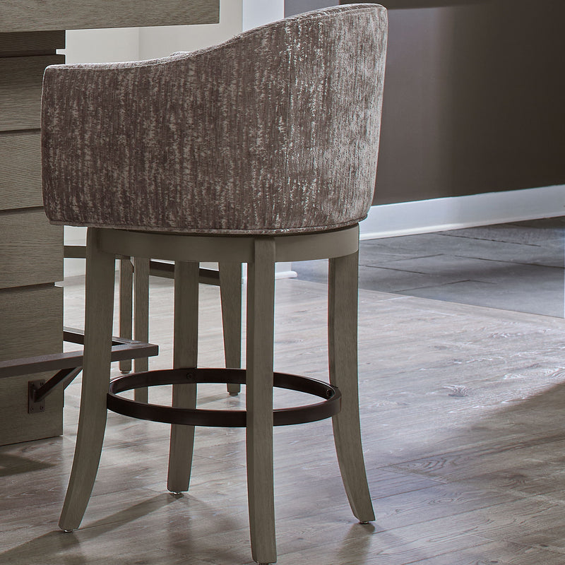 Pure Modern Dining - Upholstered Swivel Barstool - Moonstone - JaxCo Furniture