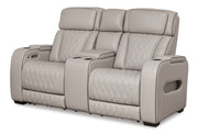 Boyington - Power Reclining Loveseat With Console/Adj Hdrst - JaxCo Furniture