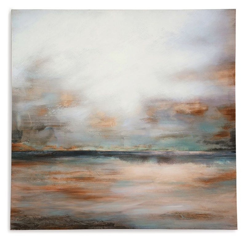 Weatheridge - Grey / Gold - Wall Art - JaxCo Furniture