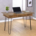 Sheeran - Writing Desk With Storage - Rustic Amber - JaxCo Furniture