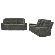 Kennett - Chenille Power Reclining Sofa Set - JaxCo Furniture
