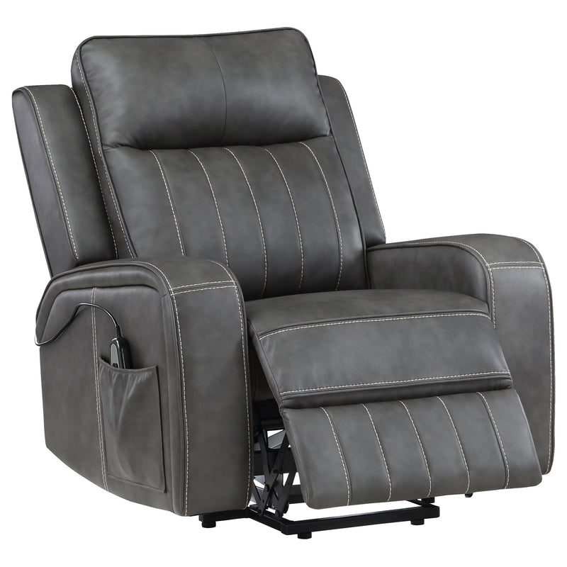 Raelynn - Upholstered Track Arm Recliner - JaxCo Furniture