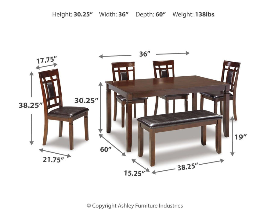 Bennox - Brown - Dining Room Table Set (Set of 6) - JaxCo Furniture