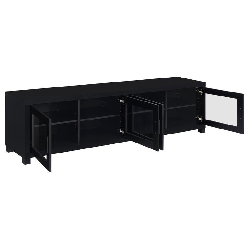 Jupiter - 4 Door Engineered Wood TV Stand - Black - JaxCo Furniture