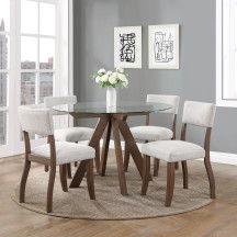 Wade - 5 Piece Dining Set - Dark Brown - JaxCo Furniture