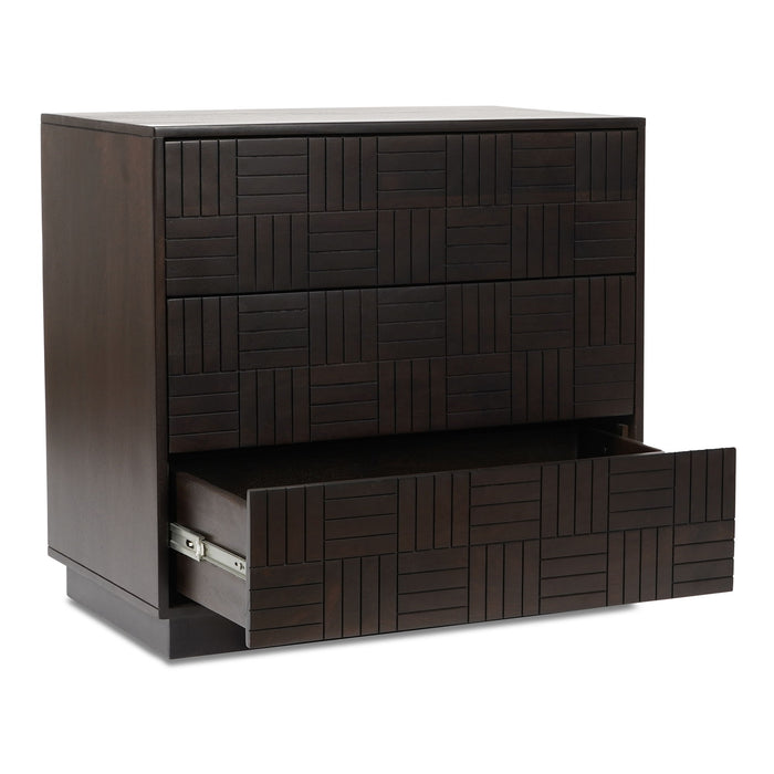 Denman - 3 Drawer Nightstand - Dark Brown - JaxCo Furniture