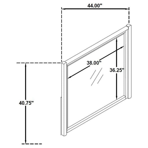 Leandro - Dresser Mirror - Burnished Black - JaxCo Furniture