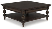Veramond - Dark Brown - Square Cocktail Table - JaxCo Furniture