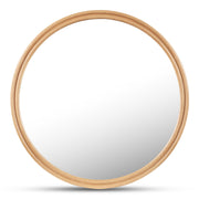 Alcott - Round Accent Mirror Large - Light Brown - JaxCo Furniture