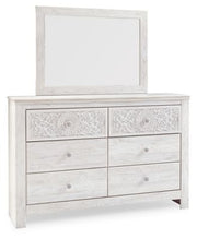 Paxberry - Whitewash - Dresser, Mirror - Medallion Drawer Pulls - JaxCo Furniture