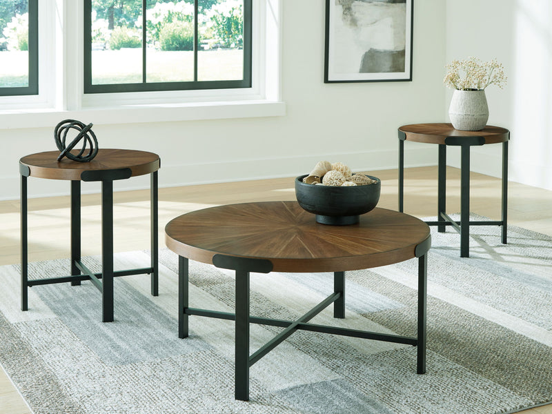 Crosstrail - Brown - Occasional Table Set (Set of 3) - JaxCo Furniture